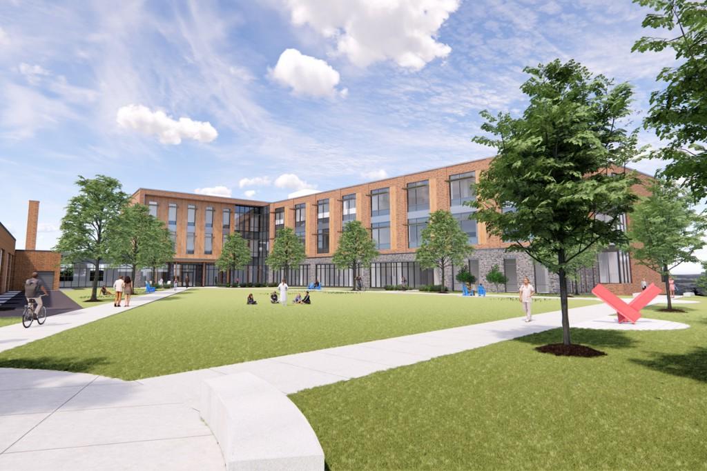 Rendering of the new Harold and Bibby Alfond Center for Health Sciences